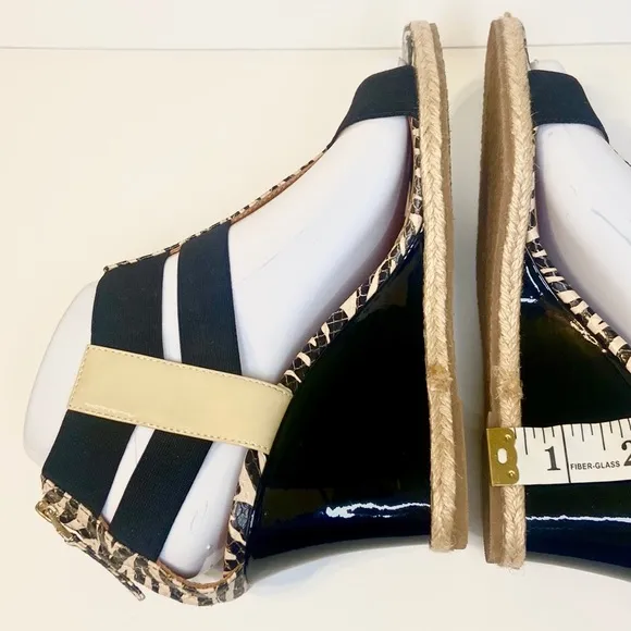 Fendi Carioca Zebra Wedge Sandals Size 38