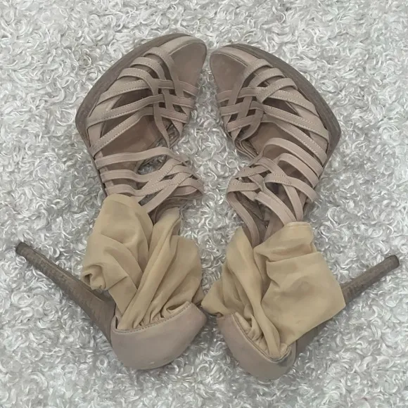 Fendi Women’s Suede Heels Sandals
