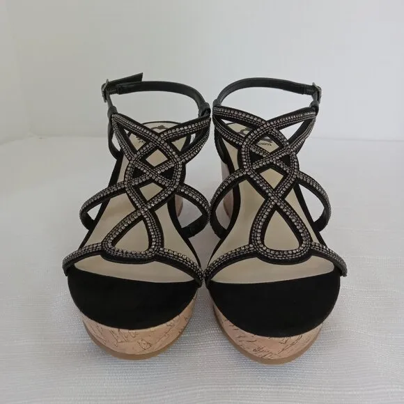 FERGALICIOUS by Fergie Mimic Women's Wedge Sandals in Black Size 7
