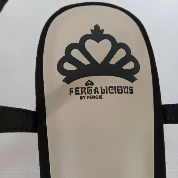 FERGALICIOUS by Fergie Mimic Women's Wedge Sandals in Black Size 7