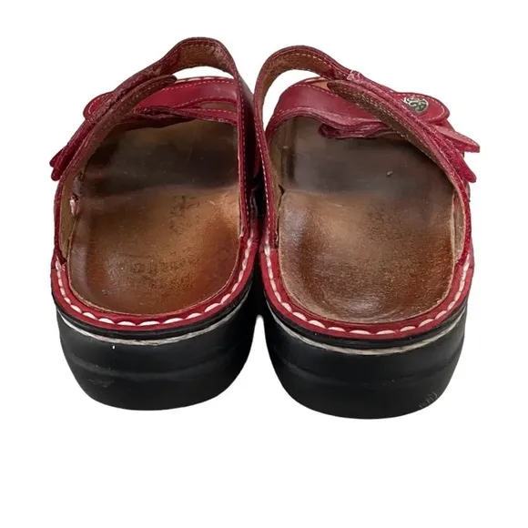 FINN COMFORT Germany Agueda Velcro Orthopaedic Sandals Nubuck Red 38