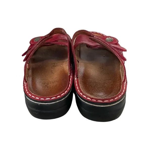 FINN COMFORT Germany Agueda Velcro Orthopaedic Sandals Nubuck Red 38