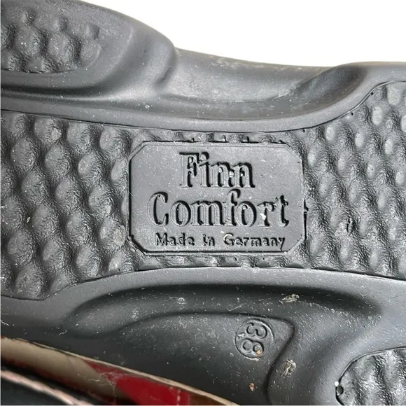 FINN COMFORT Germany Agueda Velcro Orthopaedic Sandals Nubuck Red 38