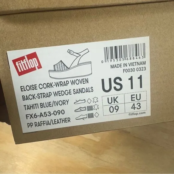 Fitflop Eloise Cork Wrap Wedge Sandals Women’s Size 11