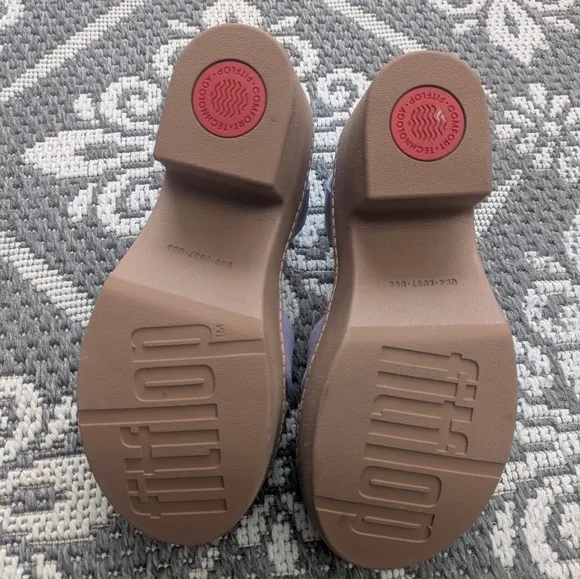 Fitflop Purple Pilar Ankle Strap Platform Sandals. Size 6