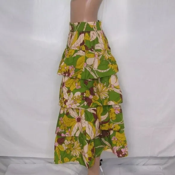 Flora Bea Women's Wrenlee Floral Skirt Green/Multi Size S