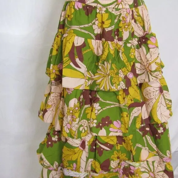 Flora Bea Women's Wrenlee Floral Skirt Green/Multi Size S