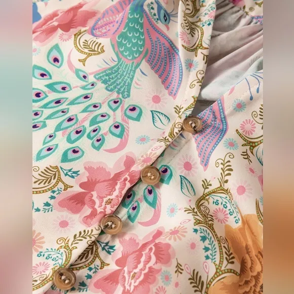 Floral Peacock Dream Dress