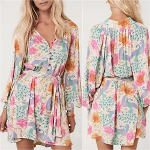 Floral Peacock Dream Dress