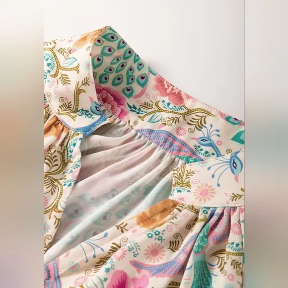 Floral Peacock Dream Dress