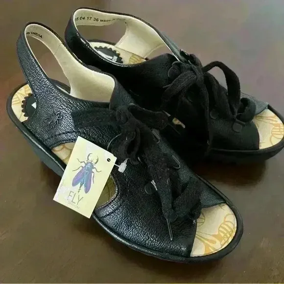 Fly London Women’s Mousse Platform Wedge Sandals-Size EU 36/US 5.5-6