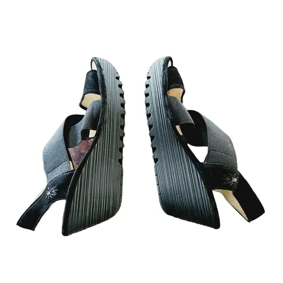 Fly London Yaji Cross Wedge Sandals