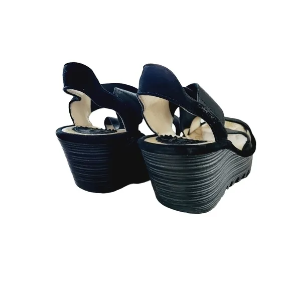 Fly London Yaji Cross Wedge Sandals