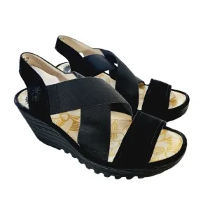 Fly London Yaji Cross Wedge Sandals