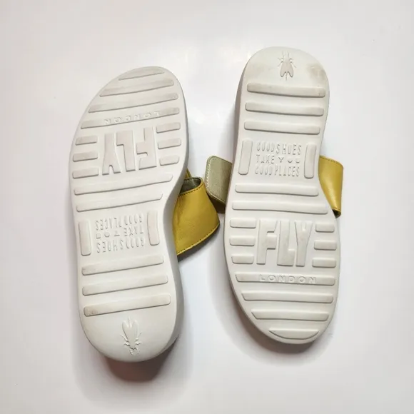 Fly London Yellow Ceralin Dafi Platform Sandals