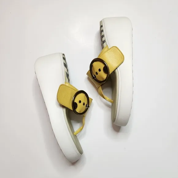 Fly London Yellow Ceralin Dafi Platform Sandals