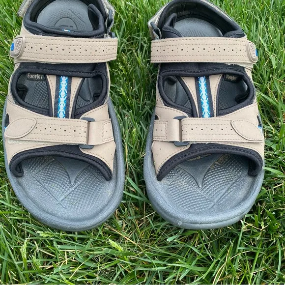 FootJoy Mens Golf Sandals Taupe-Adjustable Velcro Straps 11M