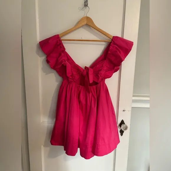 FOR LOVE &amp; LEMONS Clementine Mini Dress Pink Size Medium