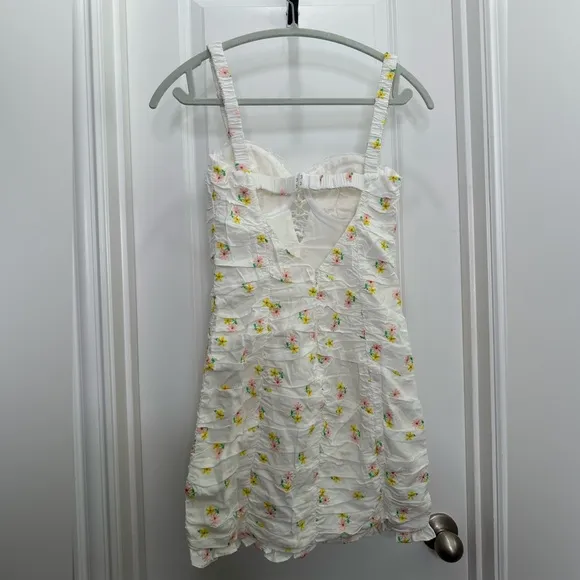 For Love And Lemons White Celia white Floral Mini Dress