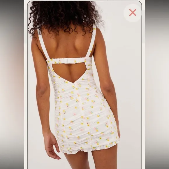 For Love And Lemons White Celia white Floral Mini Dress