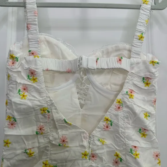 For Love And Lemons White Celia white Floral Mini Dress