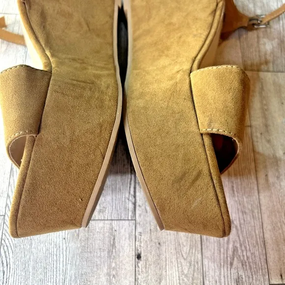 Forever 21 Sandals women's brown suede Chunky Platform strappy boho Y2k  sz 10