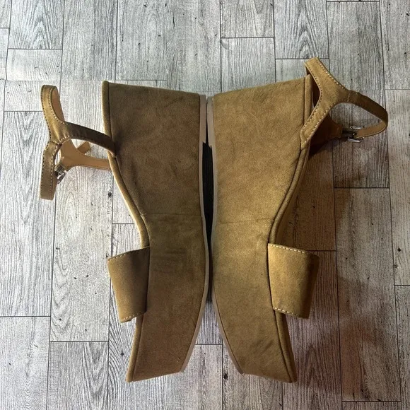 Forever 21 Sandals women's brown suede Chunky Platform strappy boho Y2k  sz 10