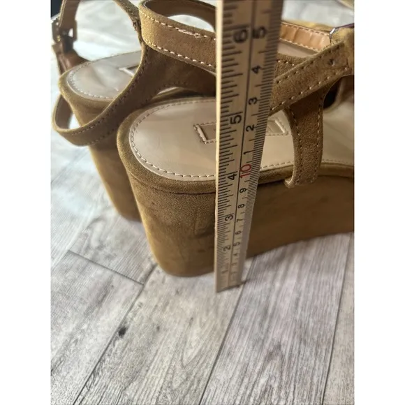 Forever 21 Sandals women's brown suede Chunky Platform strappy boho Y2k  sz 10