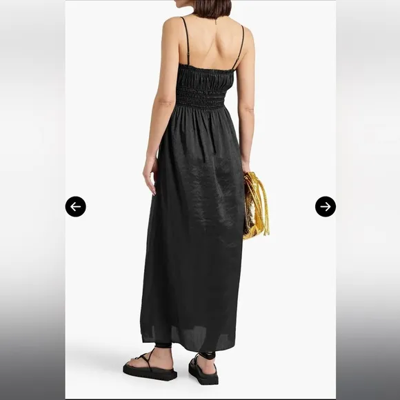 FRAME corded satin maxi dress