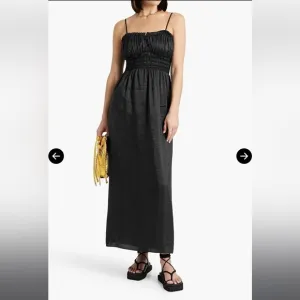 FRAME corded satin maxi dress
