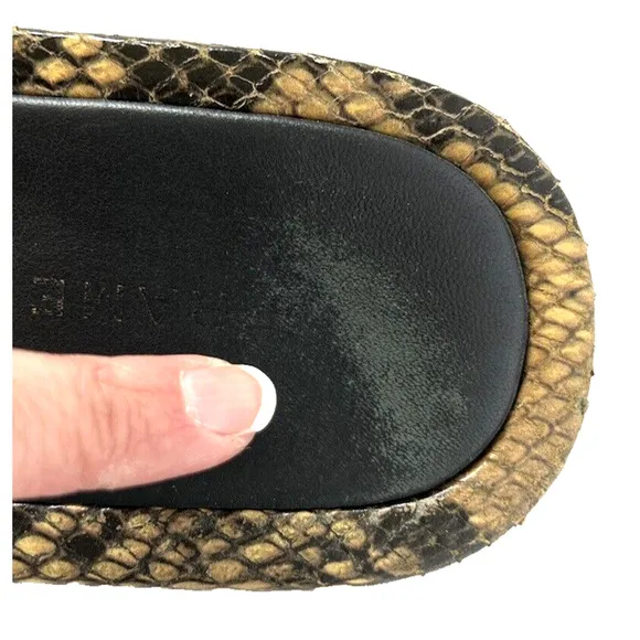 FRAME Snakeskin Slip On Sandals Women's size 41 US ~11