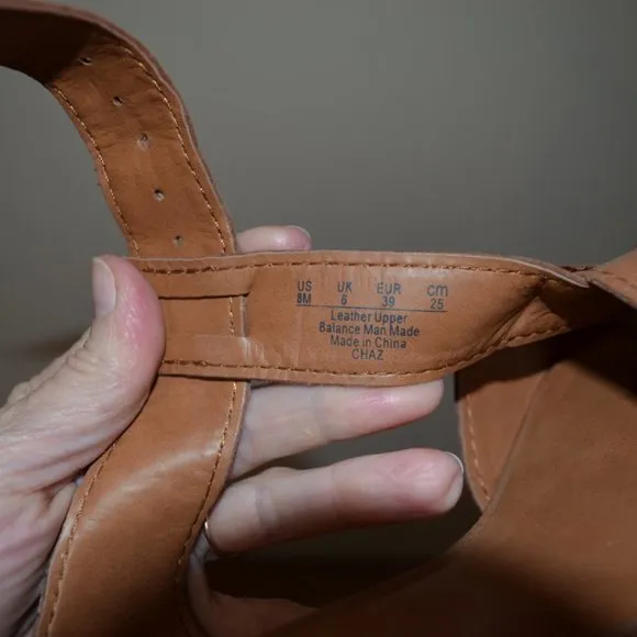 Franco Sarto Leather Upper High Platform (3.5&quot; at heel) Sandals in Brown 8M