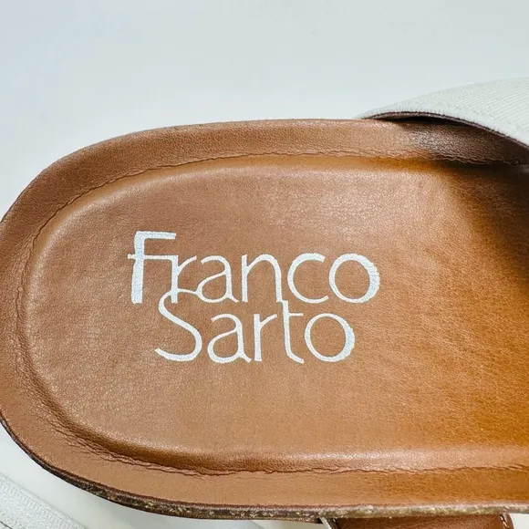 Franco Sarto Parton Womens Leather Ankle Strap Platform Sandals