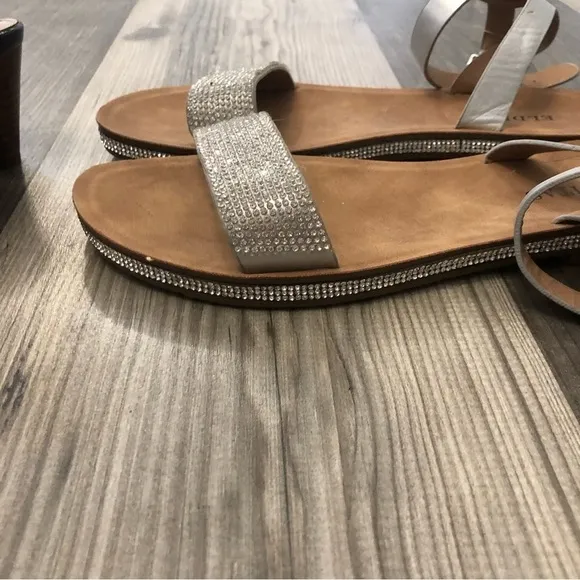 Franco Sarto Wedges and Crystal Sandals Bundle 6.5