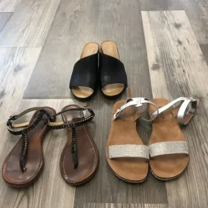 Franco Sarto Wedges and Crystal Sandals Bundle 6.5