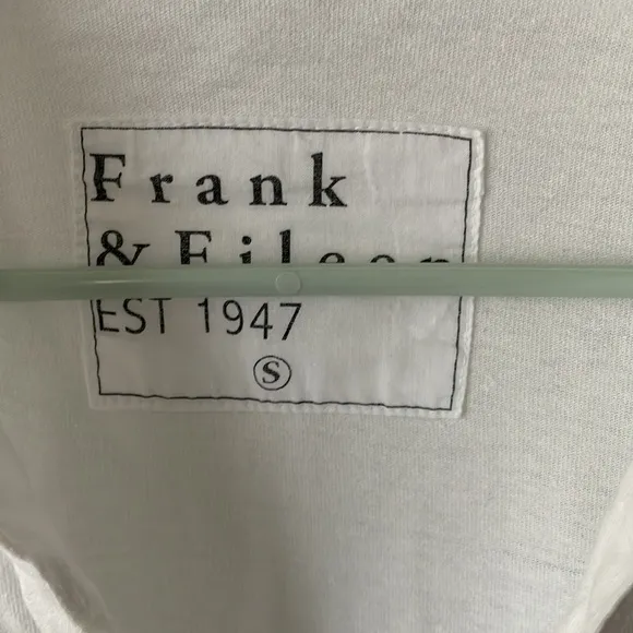 Frank &amp; Eileen Nicole Popover Henley Collared Polo Cotton Dress White Size Small