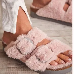 FREE PEOPLE Birkenstock PapillioArizona Teddy Shearling Sandals