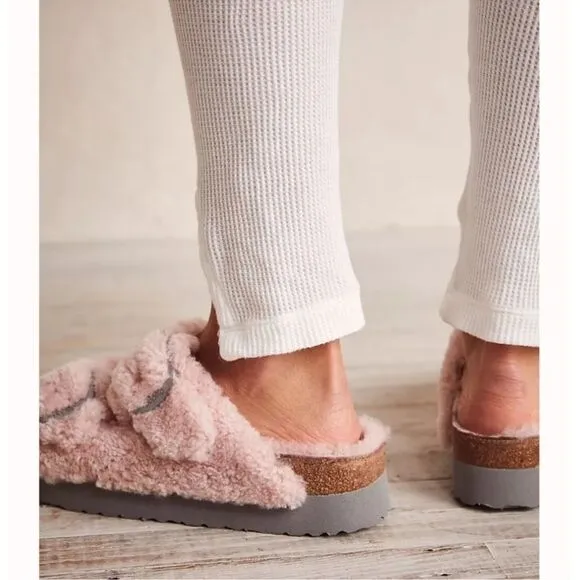 FREE PEOPLE Birkenstock PapillioArizona Teddy Shearling Sandals