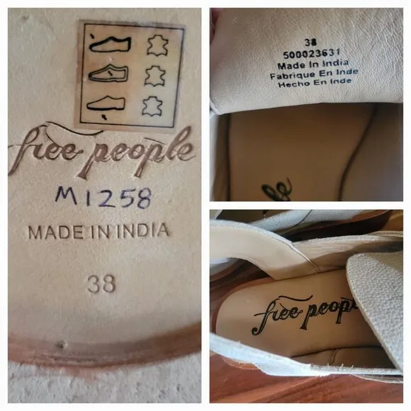Free People Catherine Loafer  Sandals Tan/ Beige  EU 38/ US 7.5- 8
