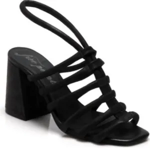 FREE PEOPLE Colette Cinched Heeled Sandal in Black SIZE 10 EUC