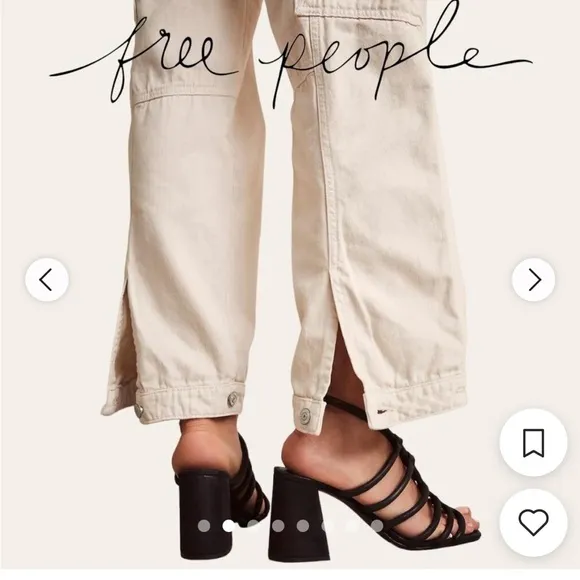 FREE PEOPLE Colette Cinched Heeled Sandal in Black SIZE 10 EUC