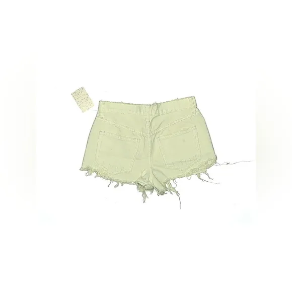 Free People Daisy Chain Lace Denim Shorts – Worn White – Size 26 – NWT
