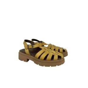 Free People Delaney Fisherman Sandals Leather Platform-Marigold- Size 40/ 10