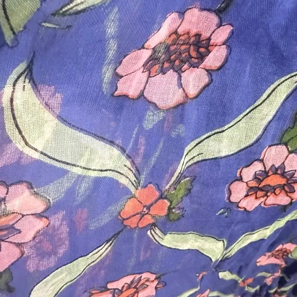 Free People FP One Ciella Maxi Dress Blue Small NWT Bohemian Fairy Floral Spring