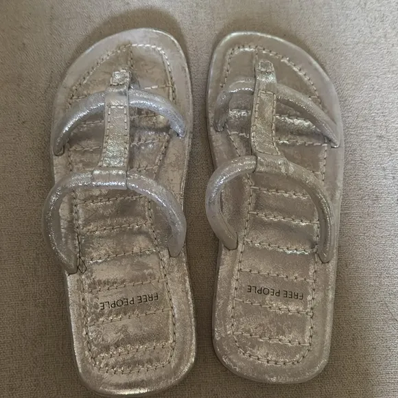 Free People Hadden Metallic Sandals