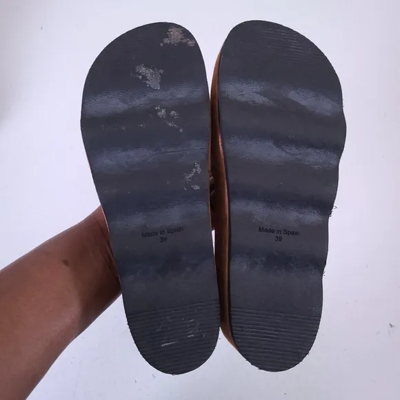 Free People Kate Wedge Slide Sandals 39 Size 8.5 9
