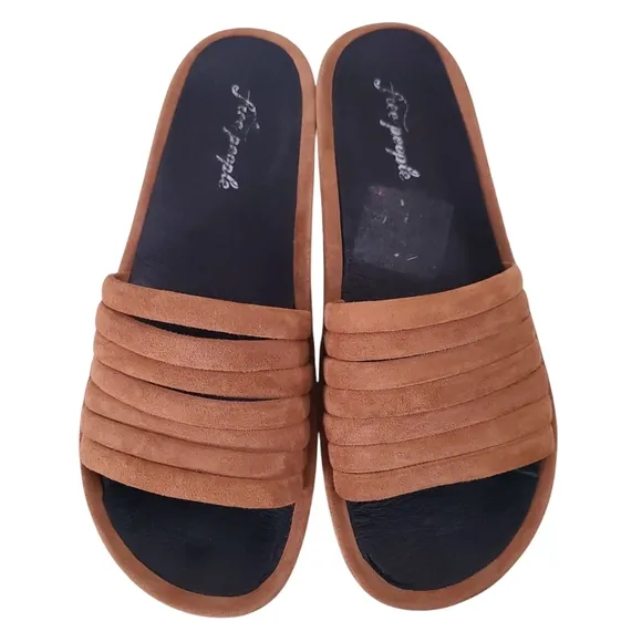 Free People Kate Wedge Slide Sandals 39 Size 8.5 9