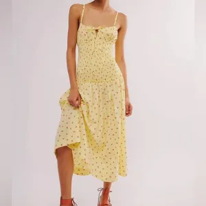 Free People Lavender Daze Dress Strawberry Lemon Combo Sz XS Spring Feminine