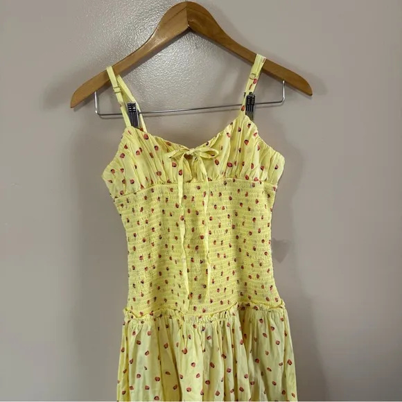 Free People Lavender Daze Dress Strawberry Lemon Combo Sz XS Spring Feminine