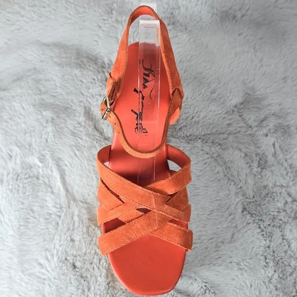 Free People Lisbon MJ Platform  Chunky Cork Platform Sandals Sunstar Orange 10